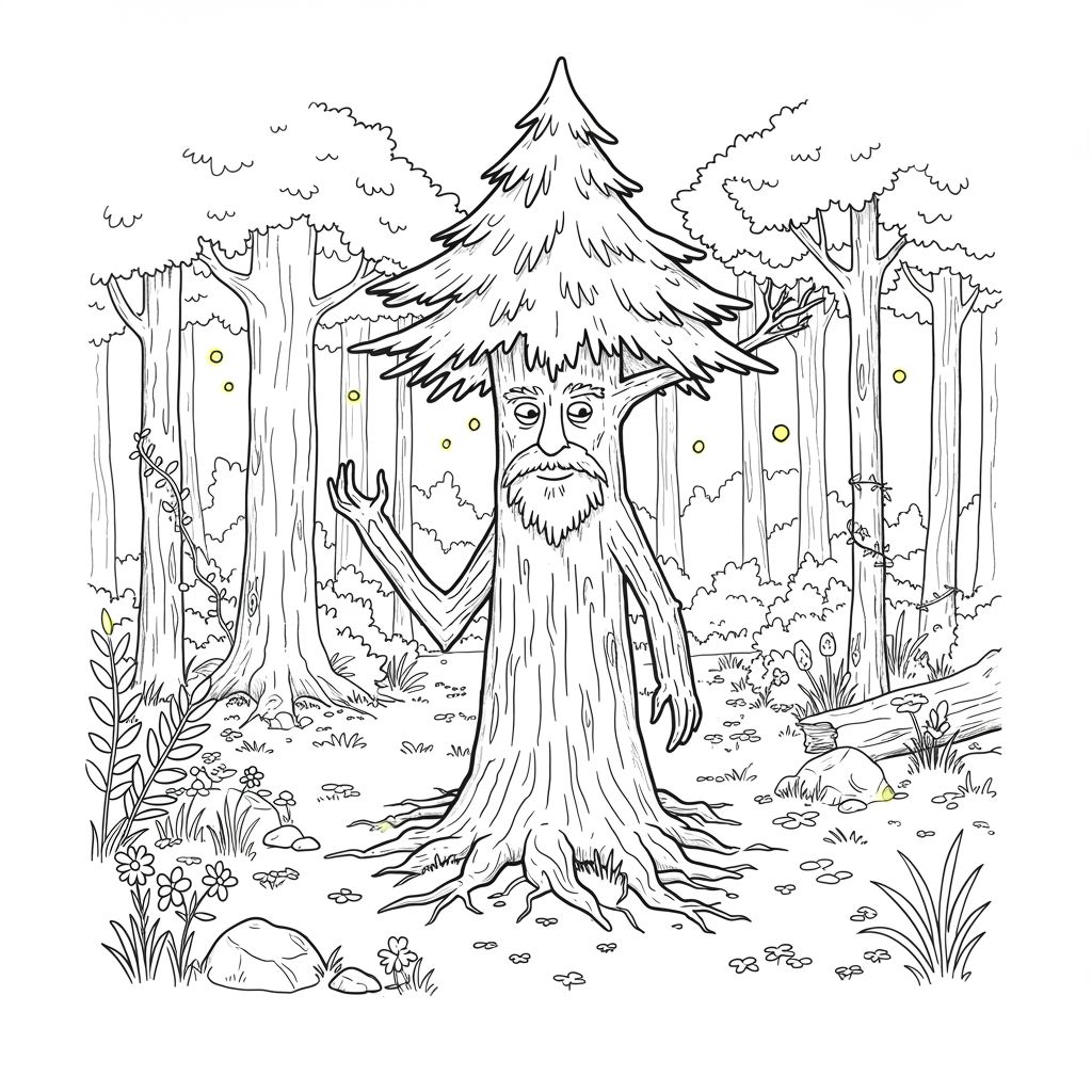 The forest returns to its serene state.