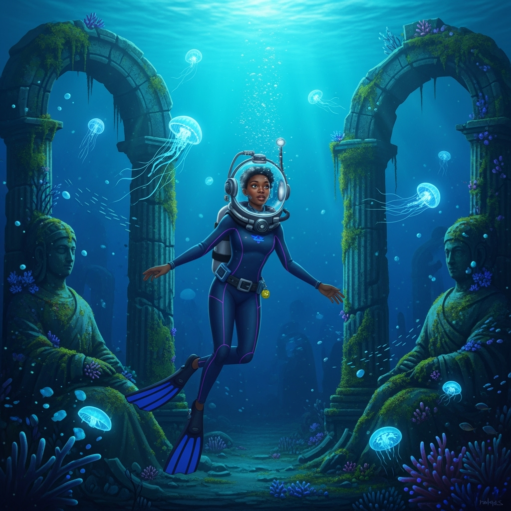 Exploration of oceanic mysteries.