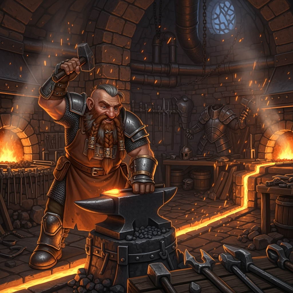 Dwarven War Forge - Creation and resolve in fire. Example 3