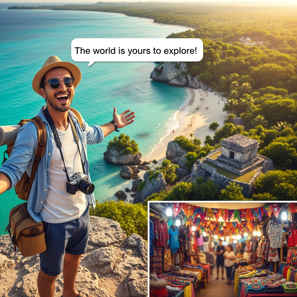 Travel agency uses immersive AI visuals to entice wanderlust.