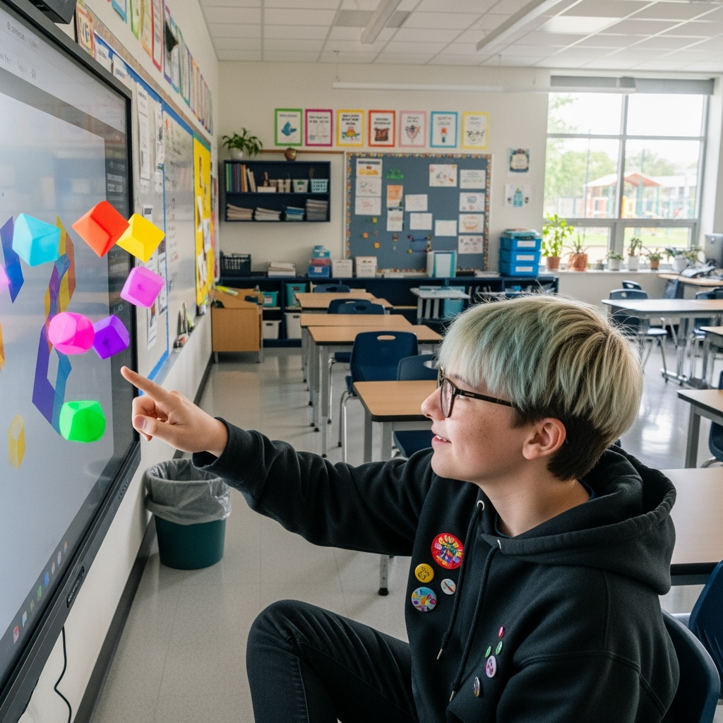 Math turns fun with swirling geometric shapes and quick, colorful visualizations.