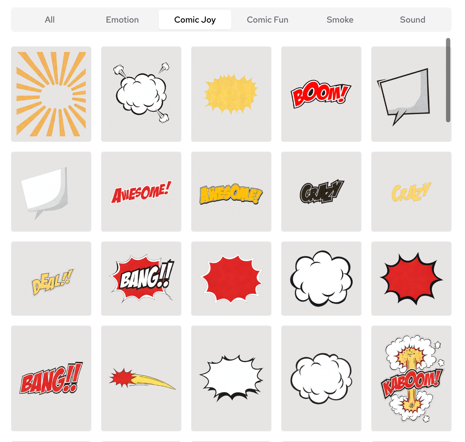 Feature demonstration showing sound effects integration in a panel