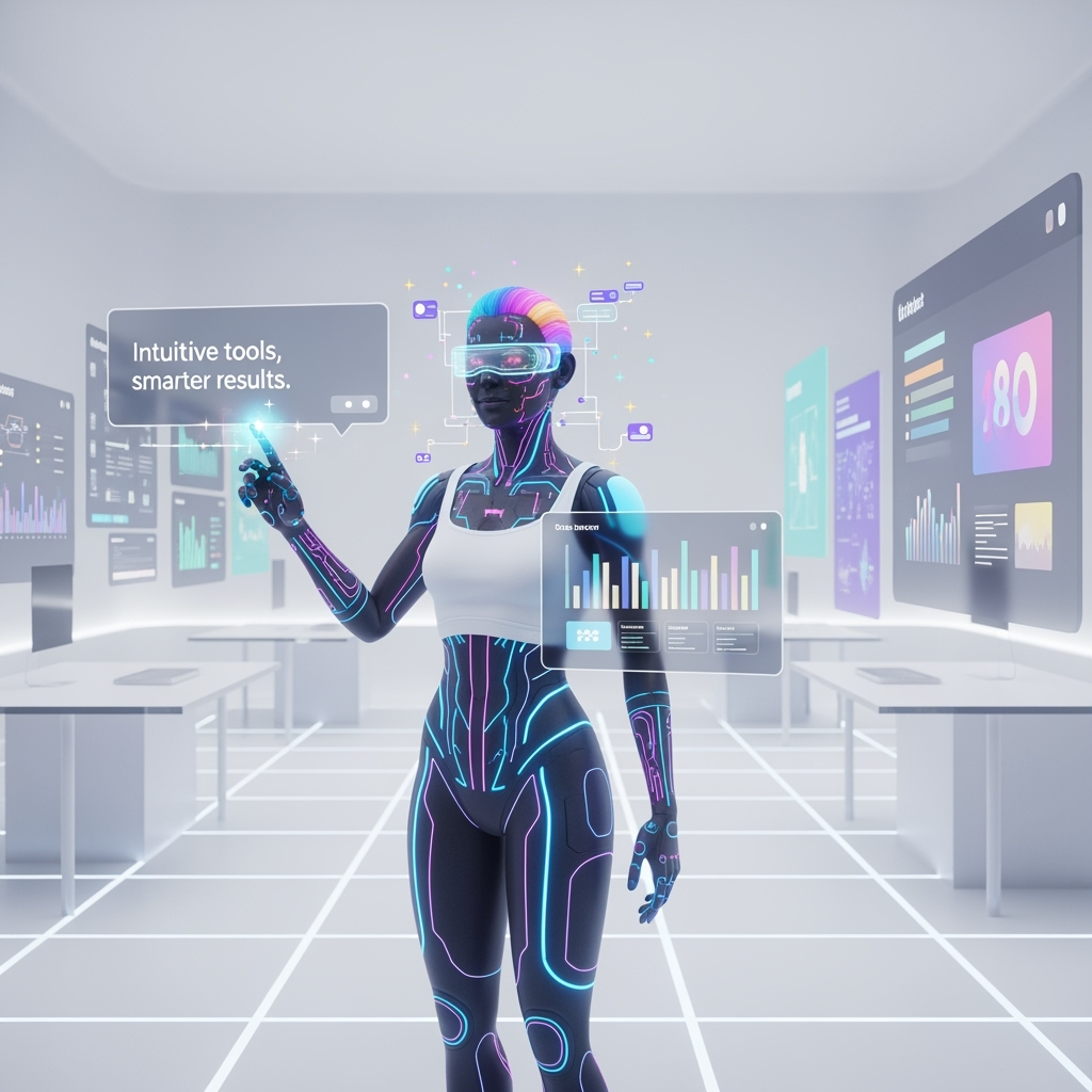 A SaaS platform's AI-powered demo simplifies complex tasks with elegant clarity.