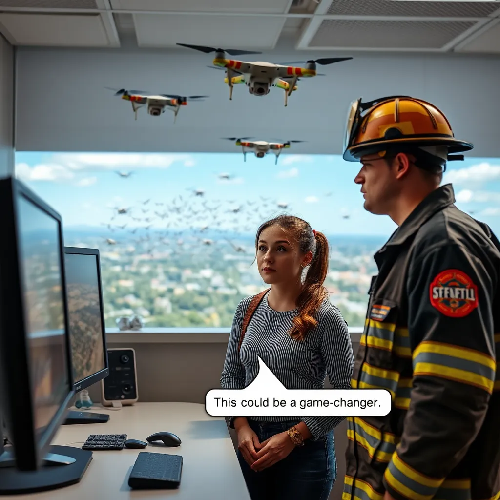 While the technology is still being tested, researchers are hopeful that drone swarms could become a vital part of the future of firefighting.