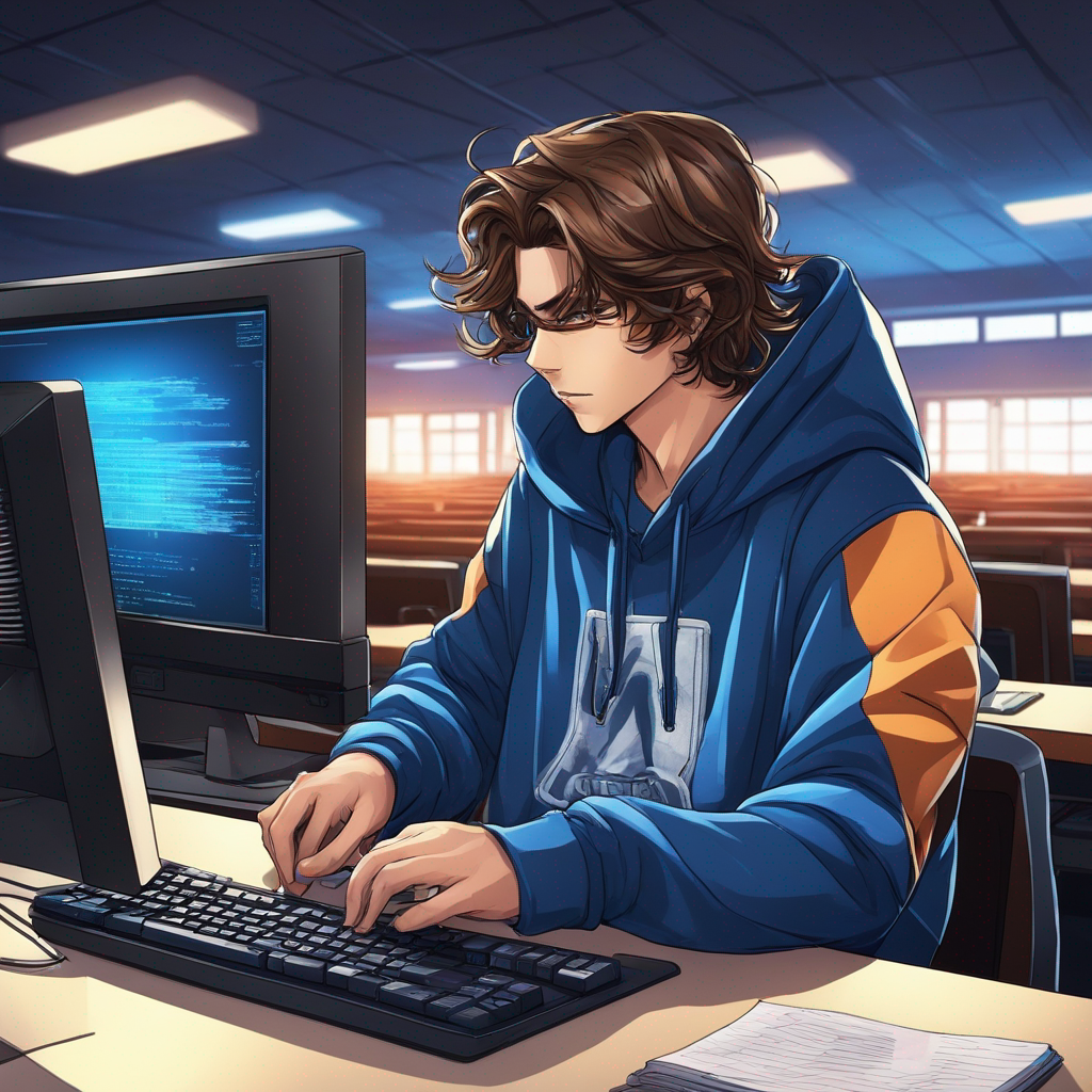 Ignoring her, John began coding a virus in the school's computer lab—a digital antidote to neutralize the nanobots.