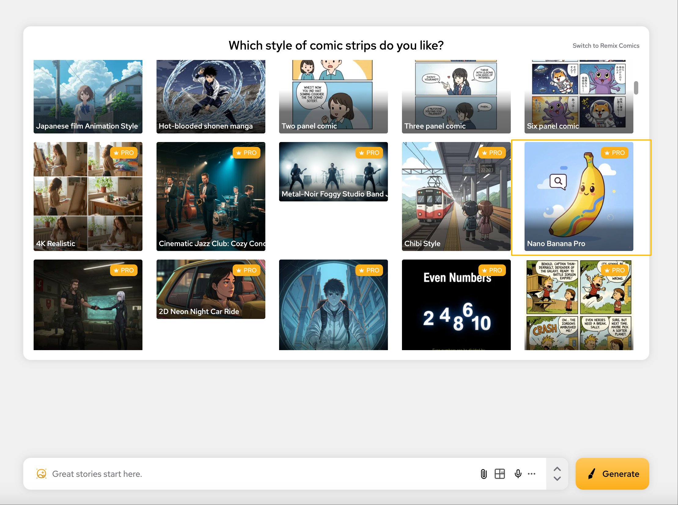 Nano Banana Pro 模型生成漫画艺术的演示
