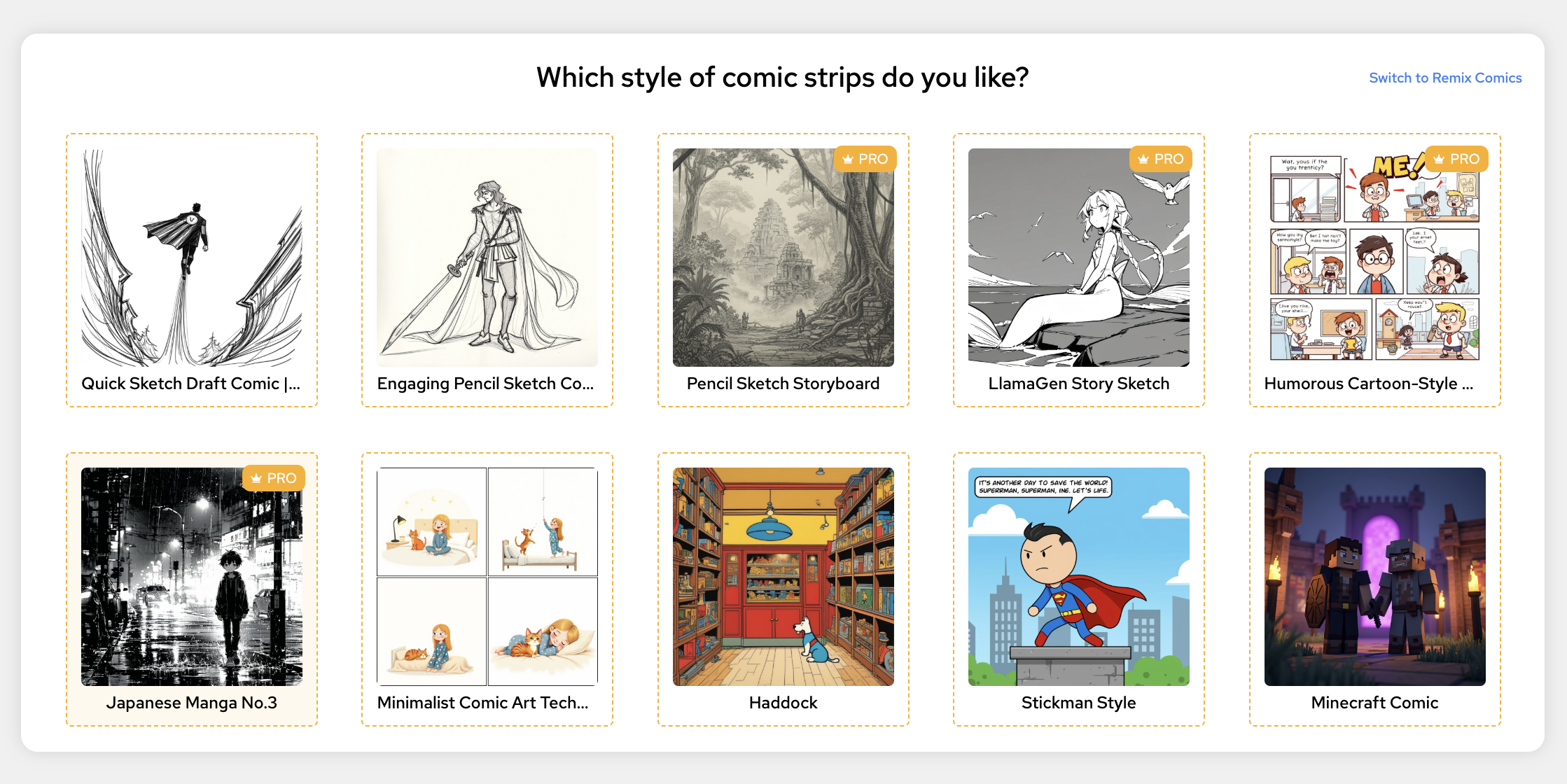 New Storyboard Templates